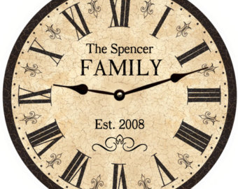 Personalized Family Clock