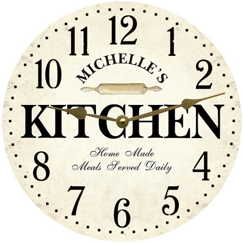 Personalized Kitchen Clock Design