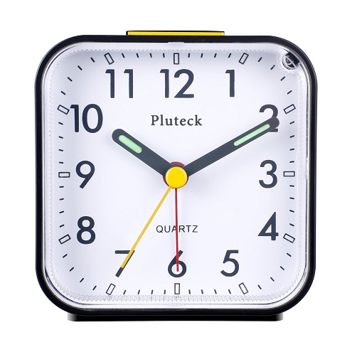 Pluteck Non Ticking Small Battery Clock