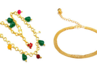 9 Pretty Gold Plated Anklets Designs For Men and Women