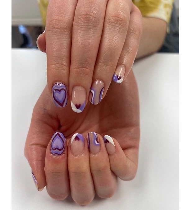 Purple Nail Art