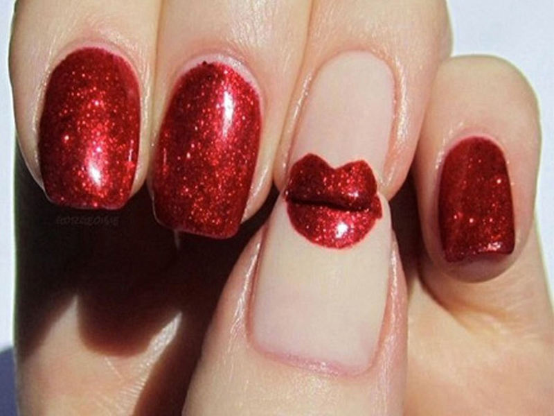 Red Nail Art Designs With Pictures