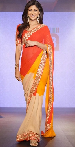 Shilpa Shetty Kundra Designer Saree