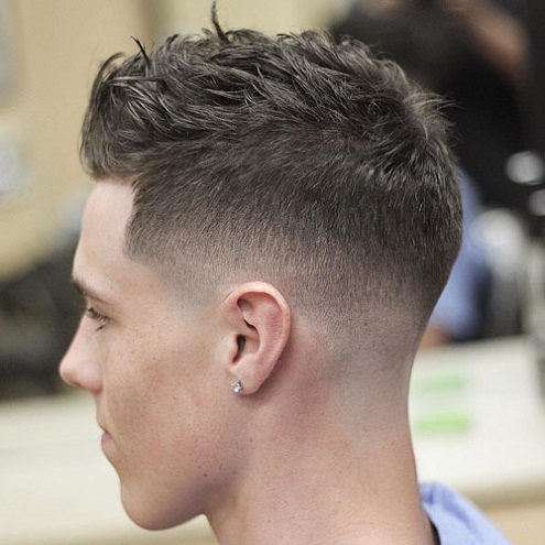 Short And Messy Skin Fade Hairstyle