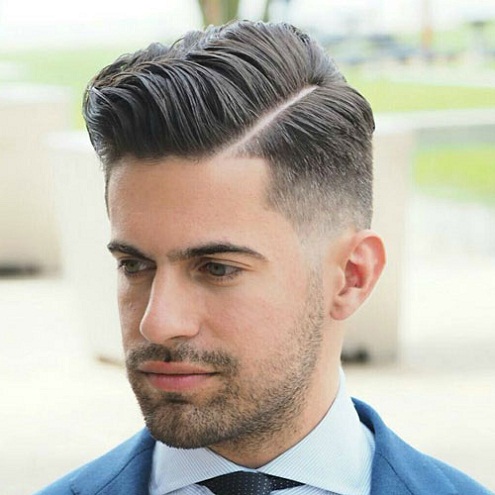 Low Skin Fade With A Side Part Haircut