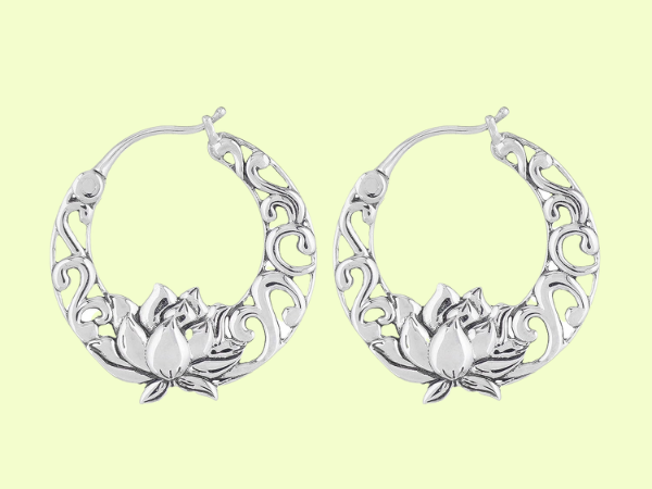 Silver Hoop Earrings For Womens