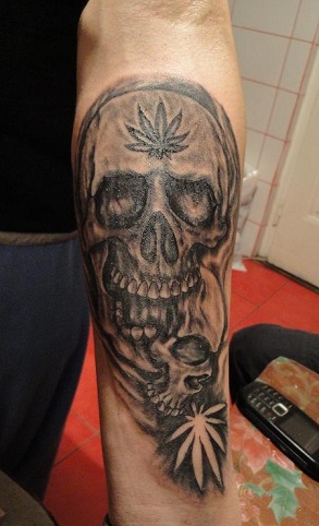 Skull Weed Tattoos