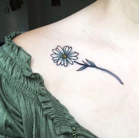 Small Daisy Tattoo Design