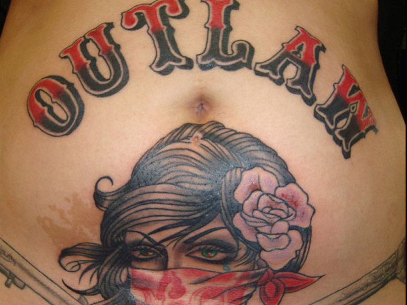 Outlaw  famous tattoo words download free scetch