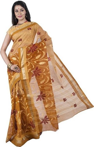 Embroidered Tant Saree