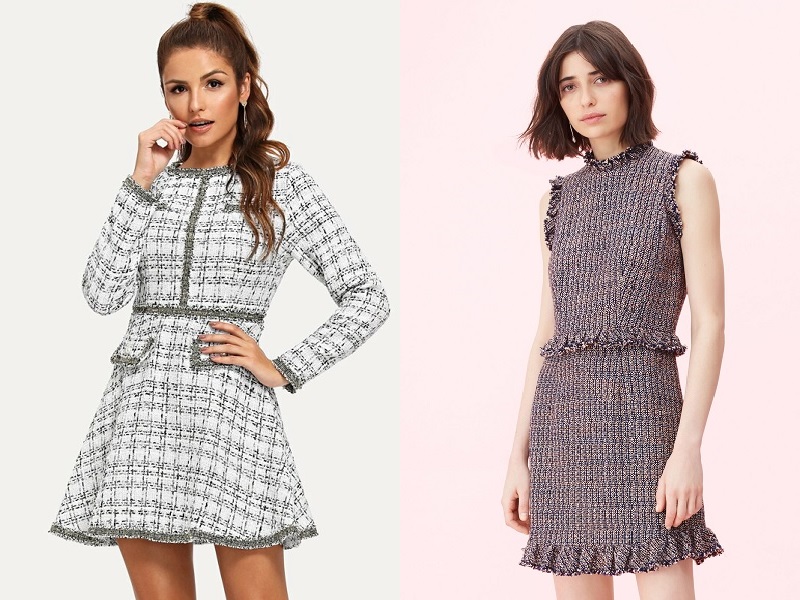 Top 9 Fashionable Tweed Dress Designs For Women