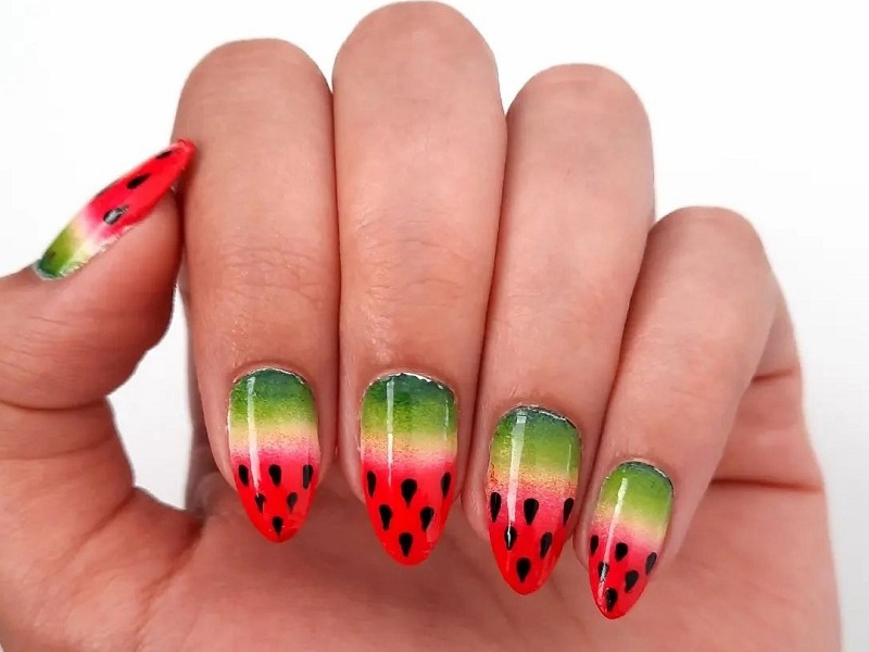 Watermelon Nail Art Designs