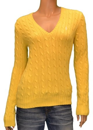 Women's Cotton Knit V-neck Sweater