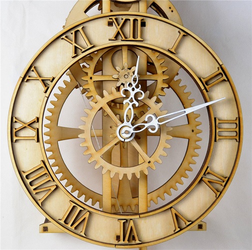 Wooden Mechanical Clock Design