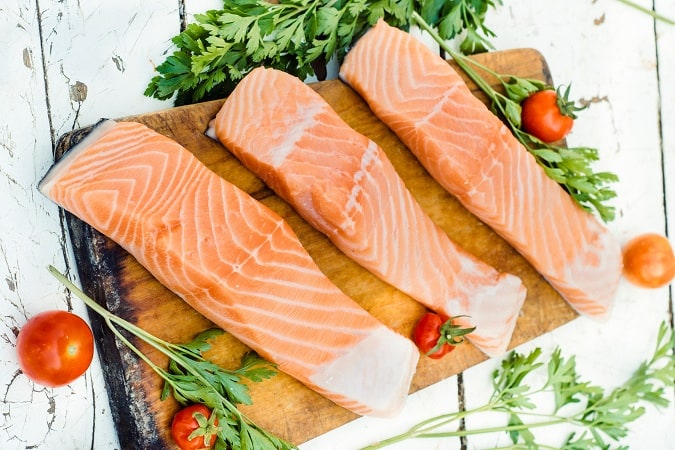Salmon fish high in omega 3