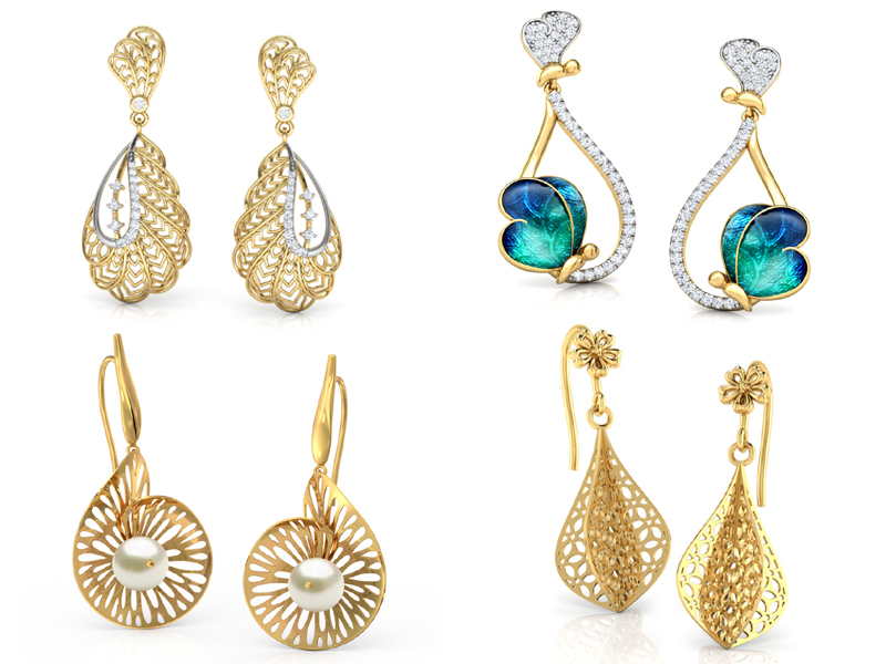 15 Stylish Designs Of Dangle Earrings With Different Metals