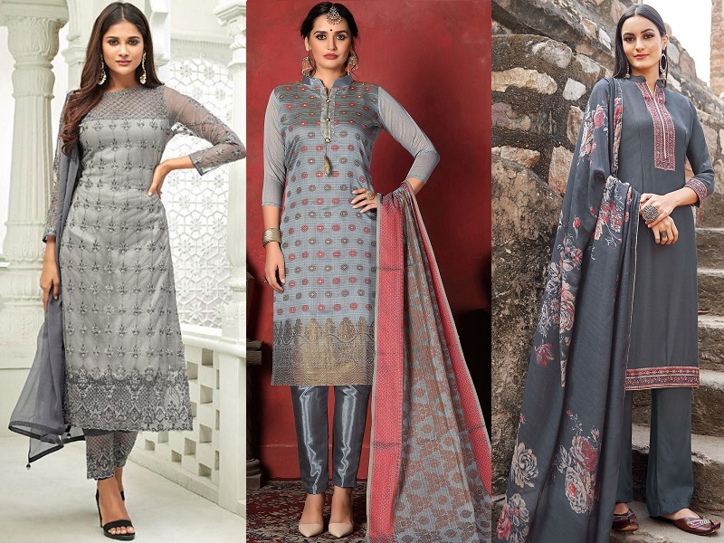 9 Beautiful Designs Of Grey Salwar Suits For Women In Trend
