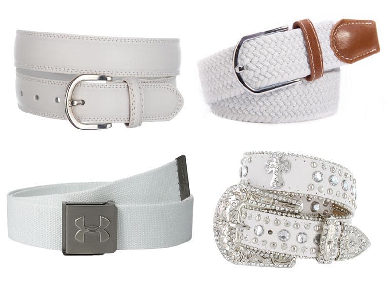 9 Different Designs Of White Belts