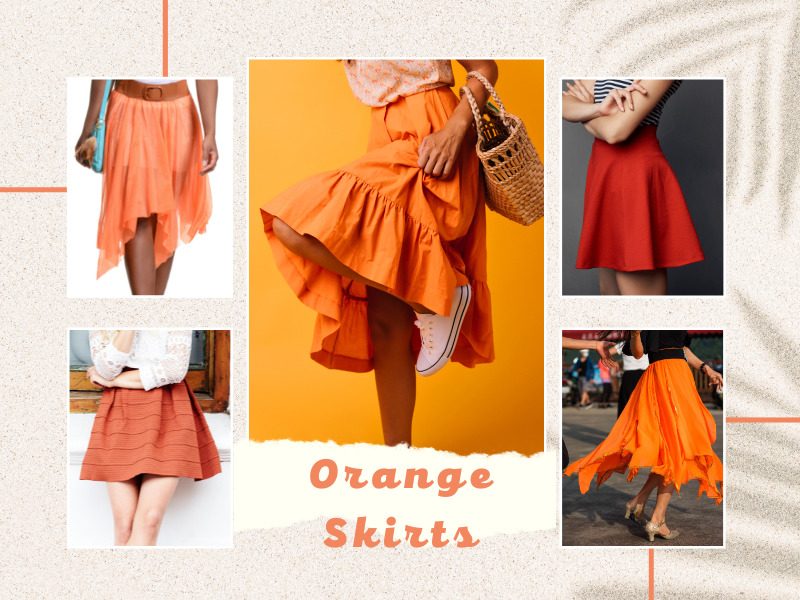 9 Fashionable Collection Of Orange Skirts For Girls In Trend