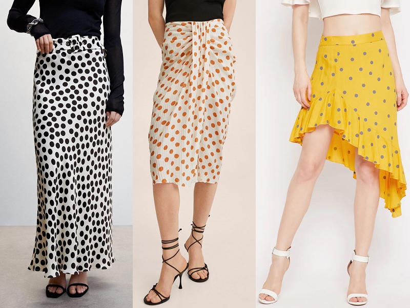 9 Fashionable Polka Dot Skirts For Women New Designs