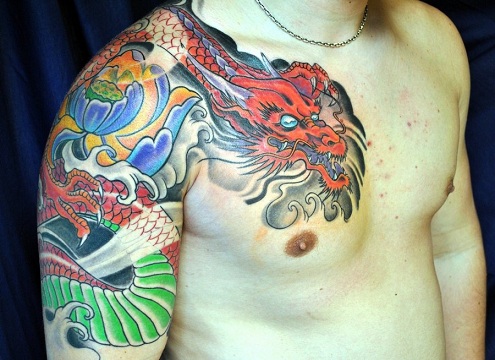 Blue Dragon Tattoo Designs For Men