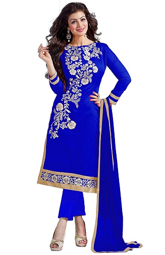 Blue Straight Salwar Suit