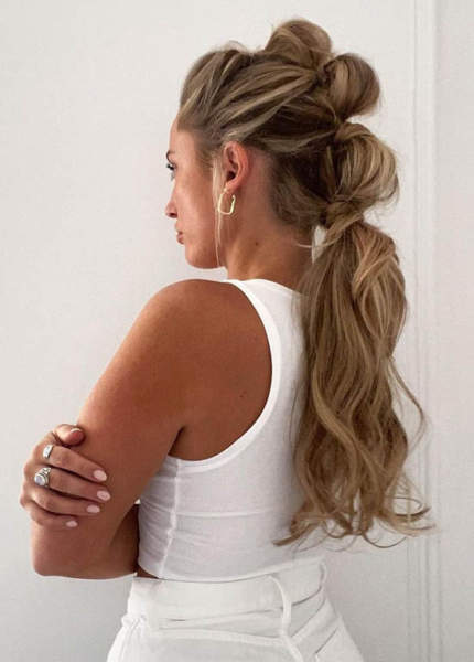 Bubble Messy Hairstyle Pony
