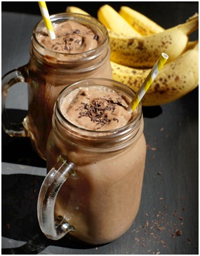 Chocolate banana nut shake