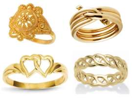 Classic Feminine Gold Net Ring for Ladies Women Girls 