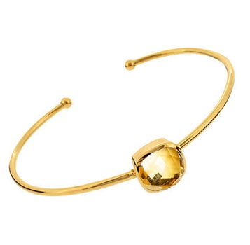 Gold Topaz Bangle Bracelet