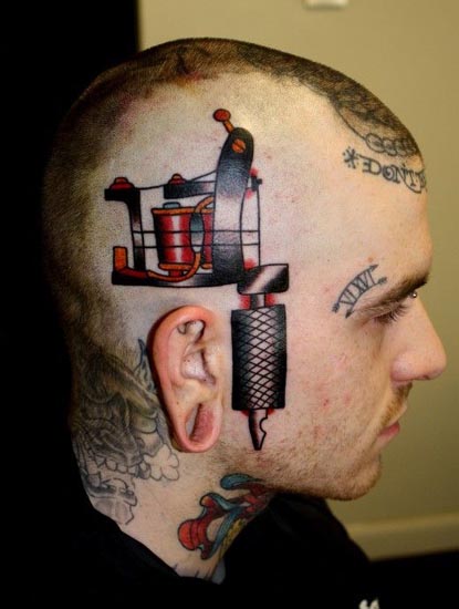 Head Tattoos For Women And Men 10