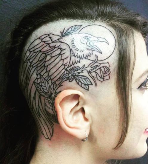 Head Tattoos For Women And Men 4