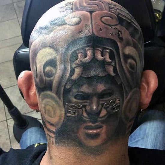 Head Tattoos For Women And Men 8