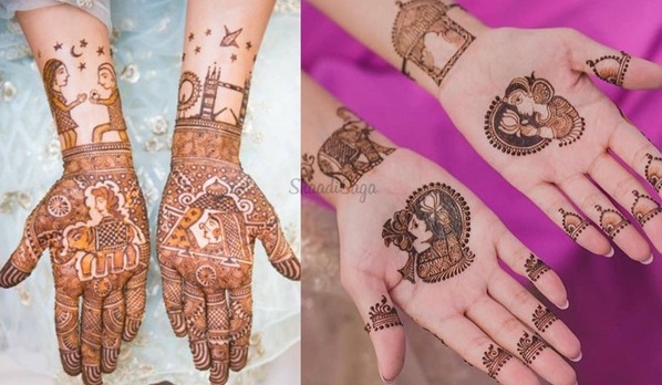 Pictures in Engagement Mehndi Designs