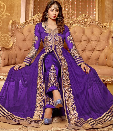 Purple Party Wear Salwar Suit