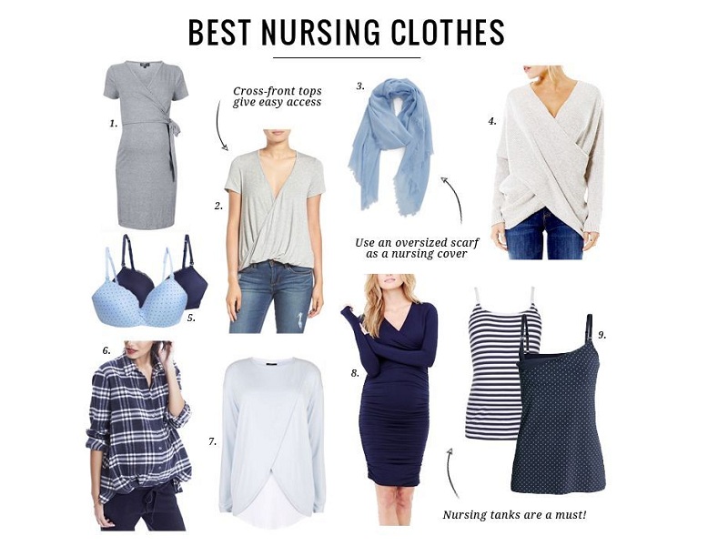 10 Different Breast Feeding Comfy Tops For Nursing Moms