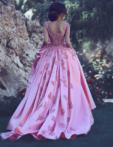 Designer, Engagement, Reception Pink and Majenta color Georgette fabric Gown  : 1880804