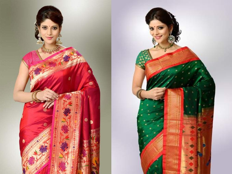 Buy Traditional Wear Rani Paithani Banarasi Silk Saree Online From Surat  Wholesale Shop.