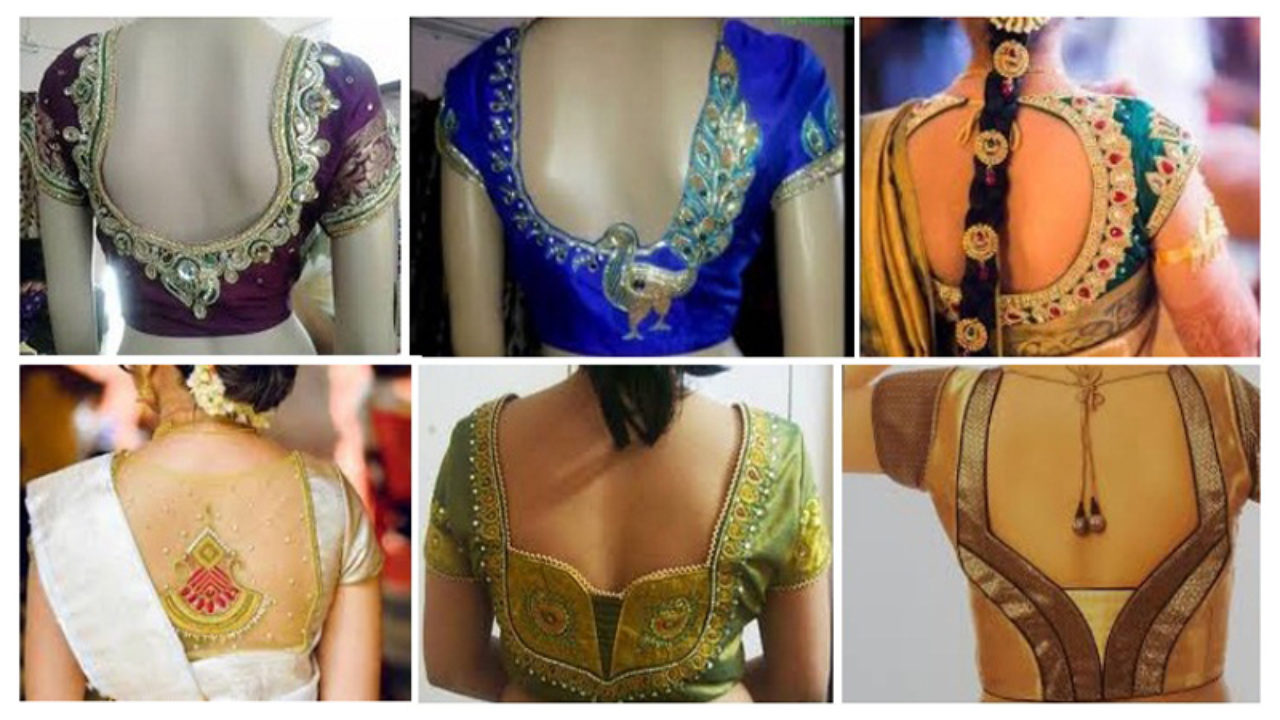 15 Traditional Blouse Back Neck Designs For Pattu Sarees - new model blouse back neck designs 2018