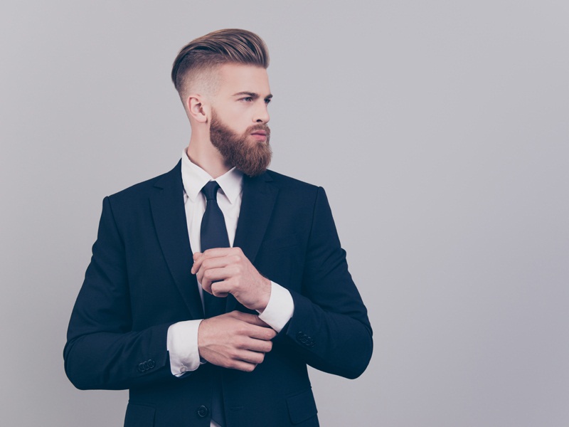 Business Haircut With Beard