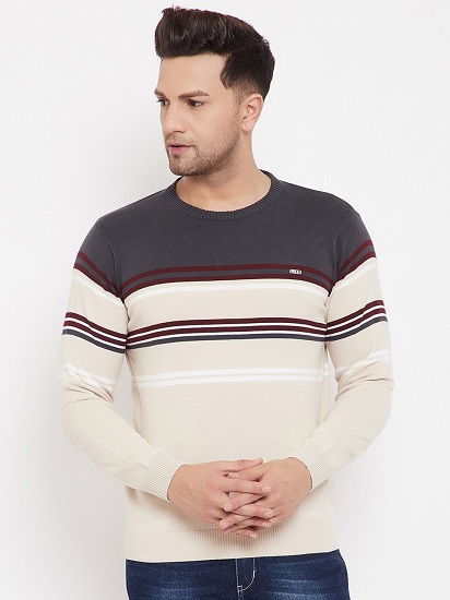 Knitted Woolen Striped Sweater