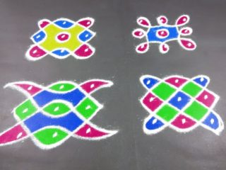 5 Special 3 Dots Rangoli/Pulli Kolam Designs