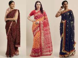 10 Beautiful Designs of Bandhani Sarees for Traditional Look