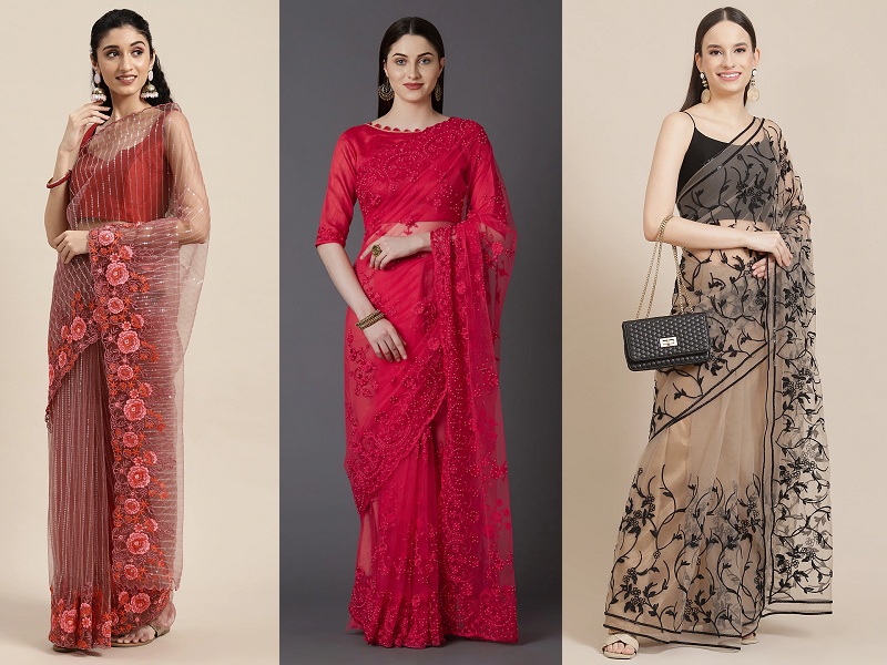20 Latest Net Sarees Collection Trending And Stunning Models