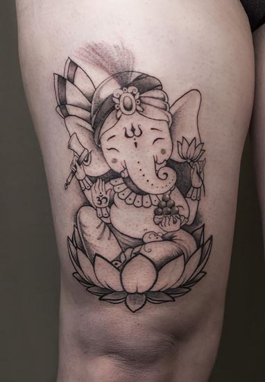 18 Ganesh tattoos that are suitable for men and women   Онлайн блог о  тату IdeasTattoo