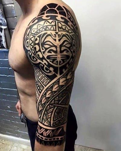 Sleeve tattoo idea  Tatuaje maori Maories tattoo Tatuaje maori antebrazo