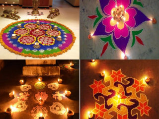 9 Perfect Pooja Room Rangoli Designs with Flowers & Rice Flour