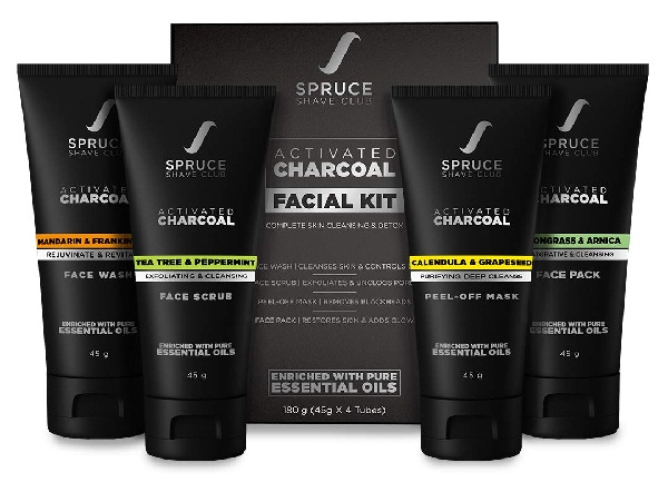 Spruce Shave Club Charcoal Facial Kit For Men