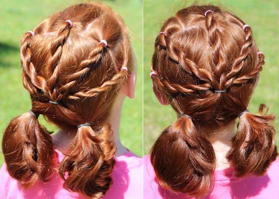 Braids for little girl with short hair