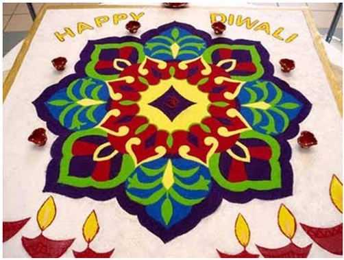 Diwali Themed Rangoli Design